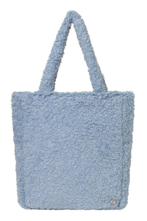 Fluffy handbag in blue