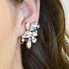 Oval Crystal & Pearl Earrings