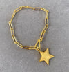 Gold star & pearl charm necklace