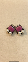 Pink and lilac blue Crystal earrings