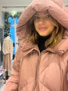 Pink quilted coat