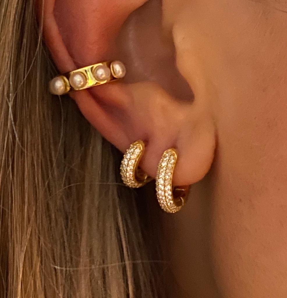 iCandi Rocks Gold Earring Hoops