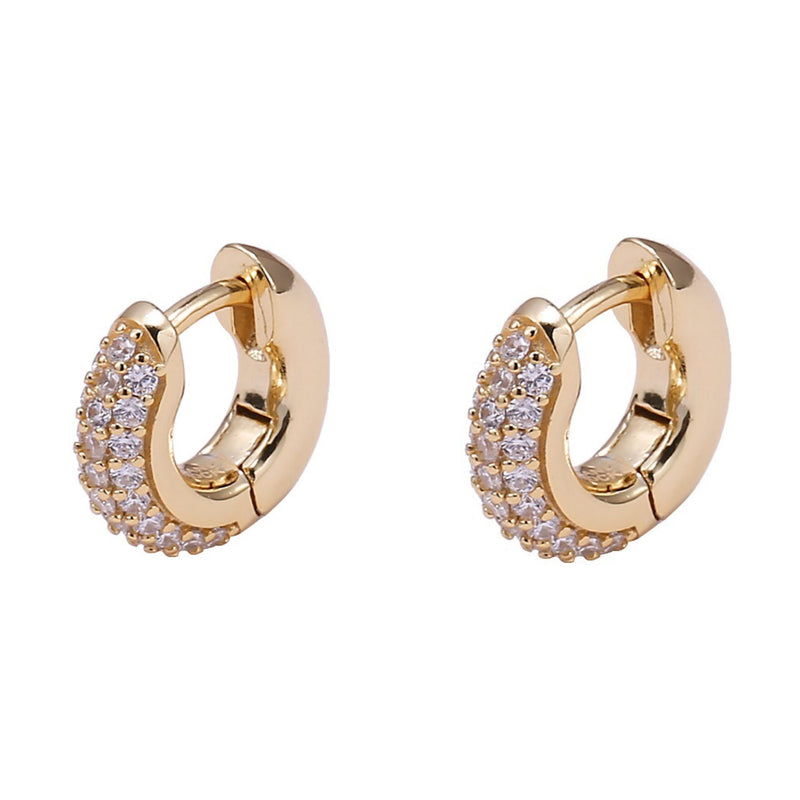 iCandi Rocks Gold Huggie Hoop Earrings