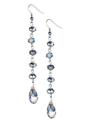 Flower crystal earrings