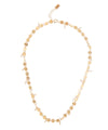Pearl beaded disc necklace